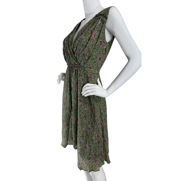 VTG Y2K Silk Handkerchief Hem Floral Dress Sz 0 Fairy Feminine Romantic - Picture 7 of 14